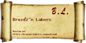 Brezán Laborc névjegykártya